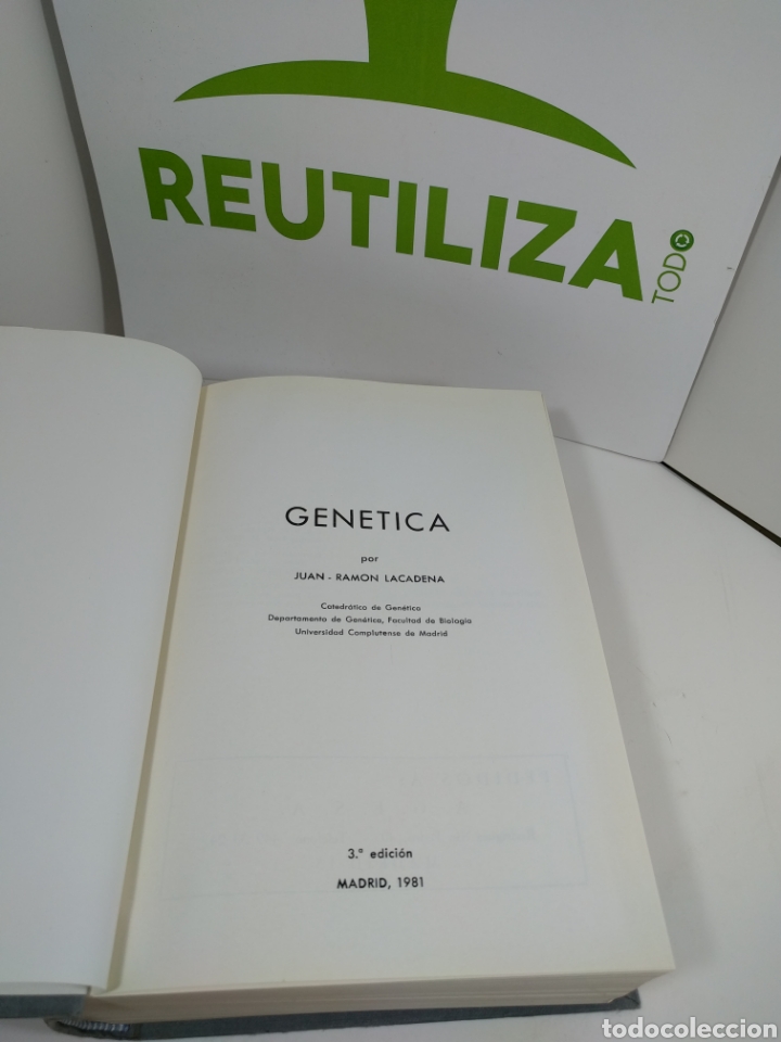 Libros de segunda mano de ciencias: Gen&eacute;tica. 3ra edici&oacute;n. Juan Ram&oacute;n Lacadena. - Foto 2