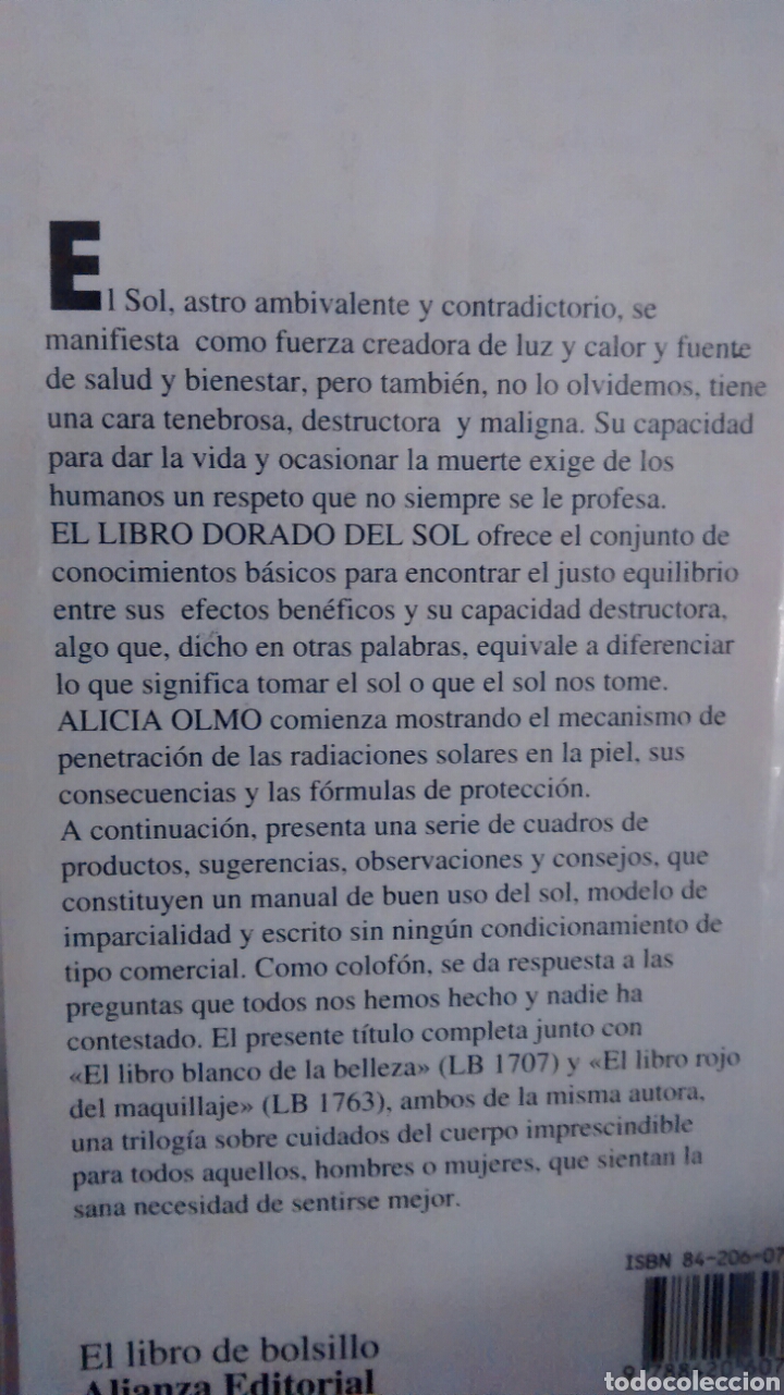 Libros de segunda mano: EL LIBRO DORADO DEL SOL DE ALICIA OLMO (ALIANZA EDITORIAL) - Foto 2