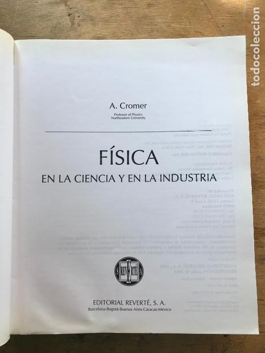 Libros de segunda mano de ciencias: F&Iacute;SICA EN LA CIENCIA Y EN LA INDUSTRIA. A. CROMER. - Foto 2