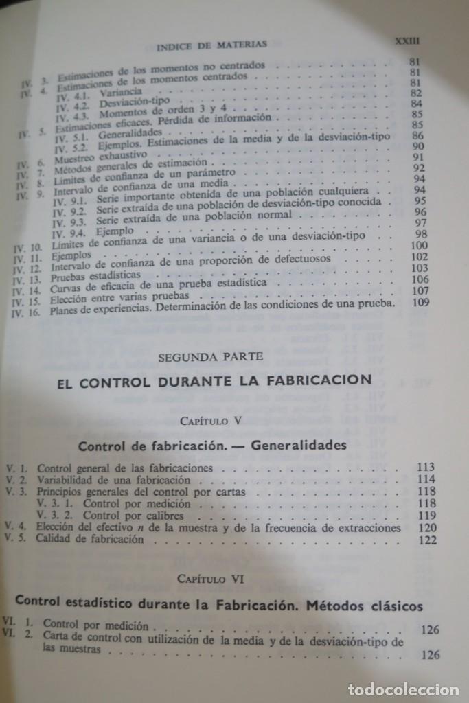 Libros de segunda mano de ciencias: EL CONTROL ESTADISTICO. CAVE - Foto 4
