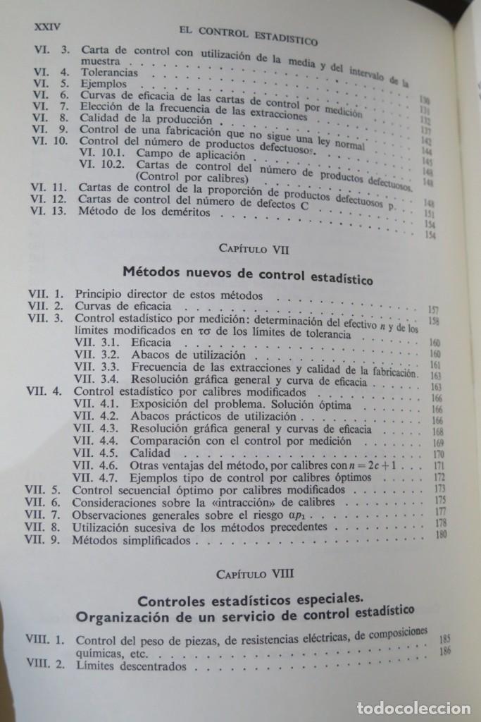 Libros de segunda mano de ciencias: EL CONTROL ESTADISTICO. CAVE - Foto 5