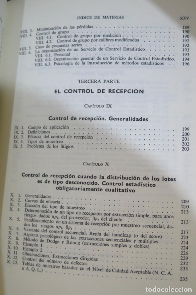 Libros de segunda mano de ciencias: EL CONTROL ESTADISTICO. CAVE - Foto 6