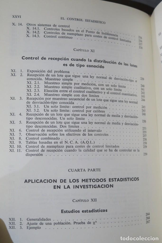 Libros de segunda mano de ciencias: EL CONTROL ESTADISTICO. CAVE - Foto 7