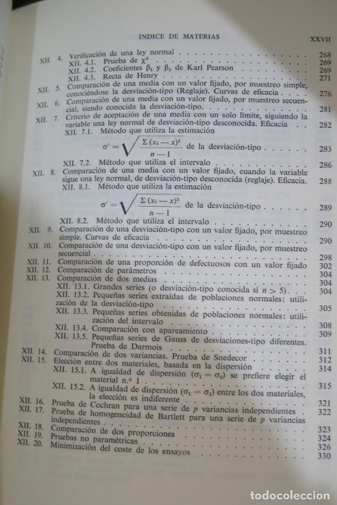 Libros de segunda mano de ciencias: EL CONTROL ESTADISTICO. CAVE - Foto 8