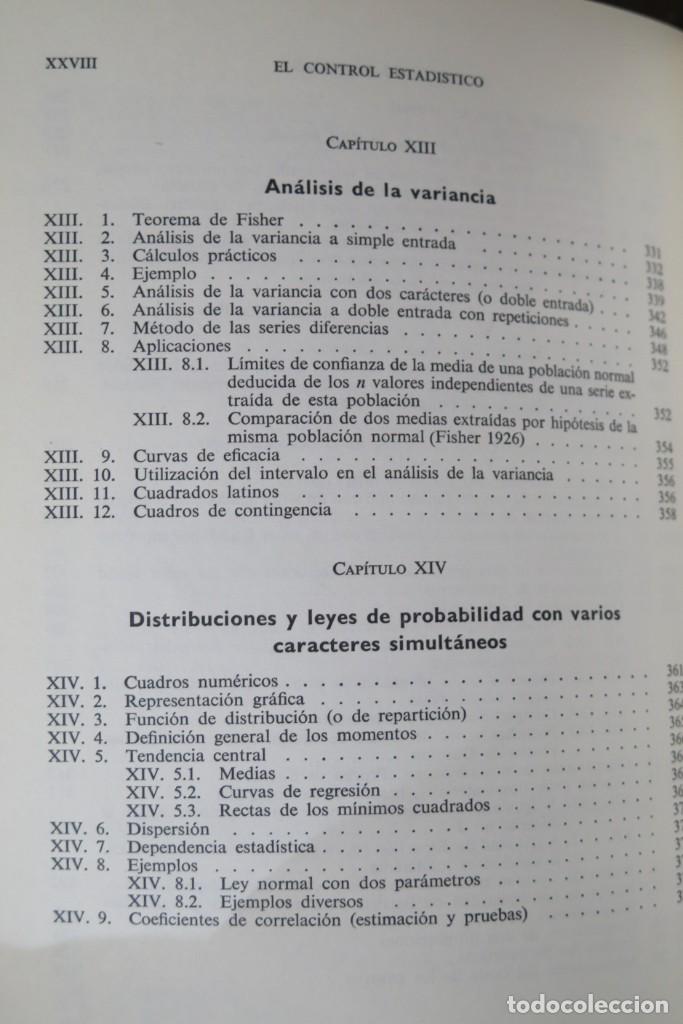 Libros de segunda mano de ciencias: EL CONTROL ESTADISTICO. CAVE - Foto 9