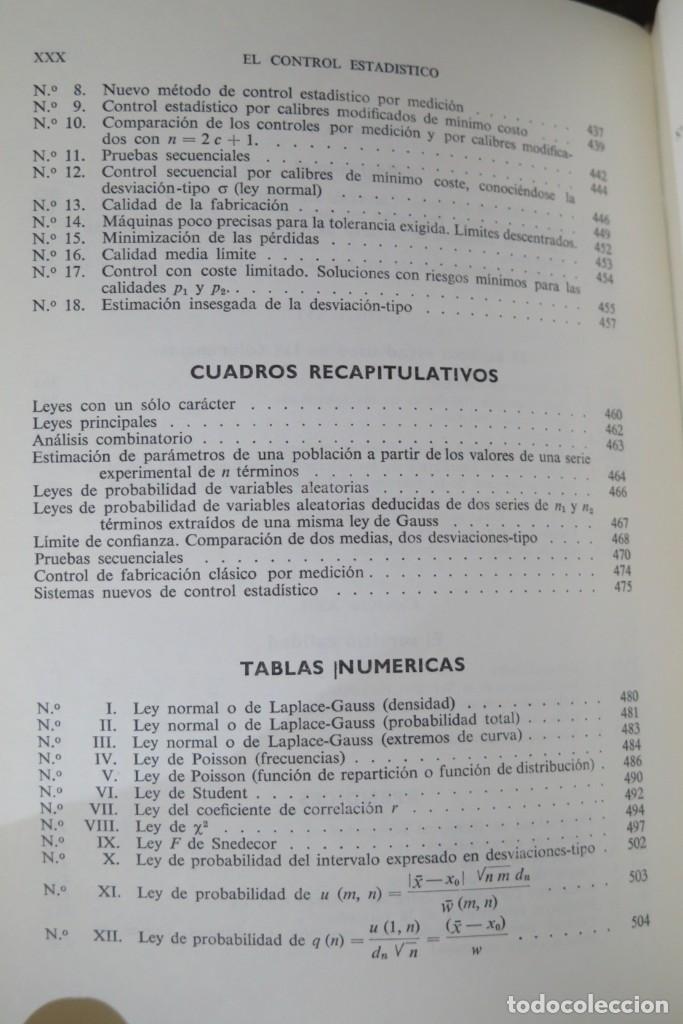 Libros de segunda mano de ciencias: EL CONTROL ESTADISTICO. CAVE - Foto 11