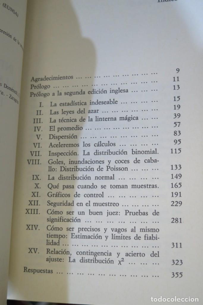 Libros de segunda mano de ciencias: INTRODUCCI&Oacute;N A LA ESTADISTICA. MORONEY - Foto 3