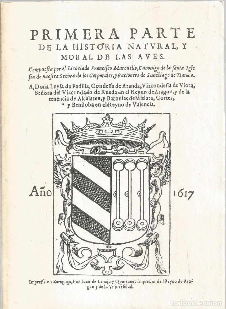 Libros de segunda mano: PRIMERA PARTE DE LA HISTORIA NATURAL Y MORAL DE LAS AVES. - Foto 1