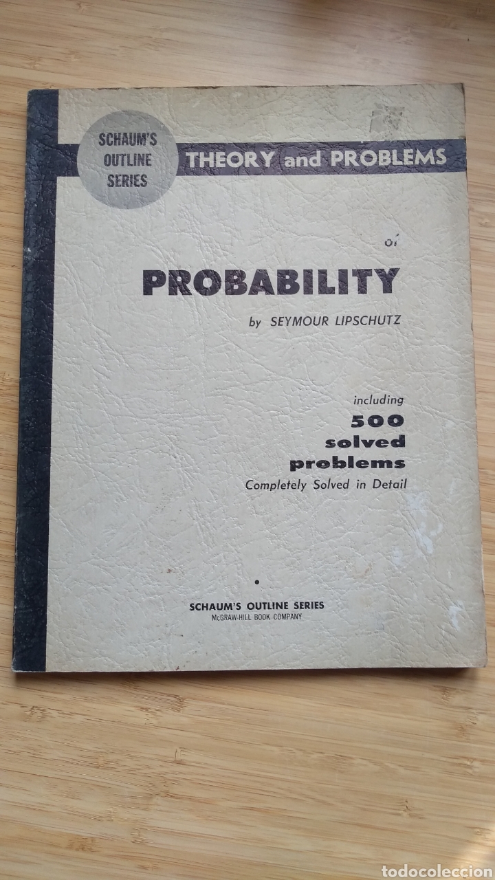 Libros de segunda mano de ciencias: Theory and problems of probability. 500 solved problems - Seymour Lipschutz - Foto 1