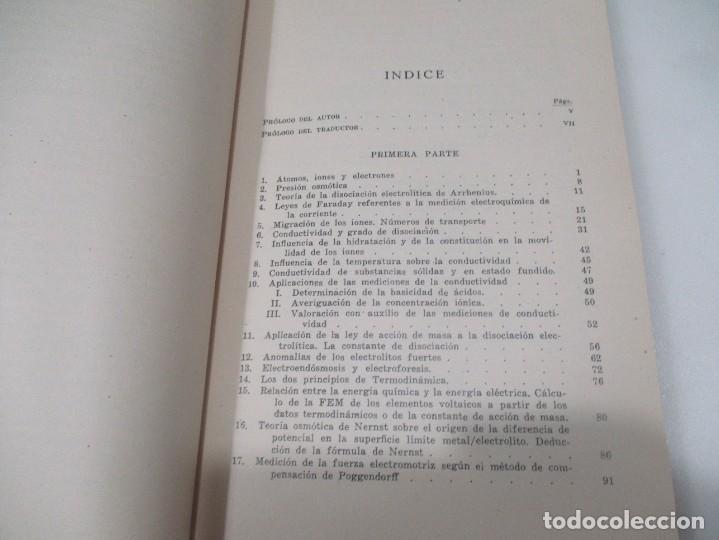Libros de segunda mano de ciencias: VICTOR GAERTNER Electroqu&iacute;mica W10113 - Foto 3