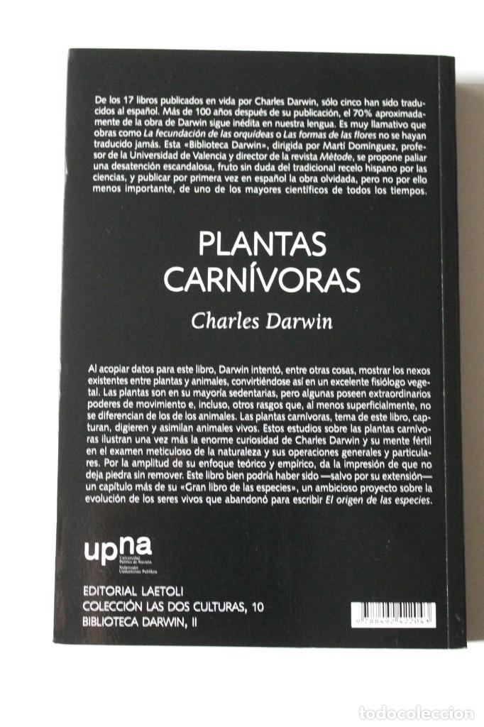 Libros de segunda mano: Charles Darwin - Plantas carn&iacute;voras - Editorial Laetoli - Foto 3