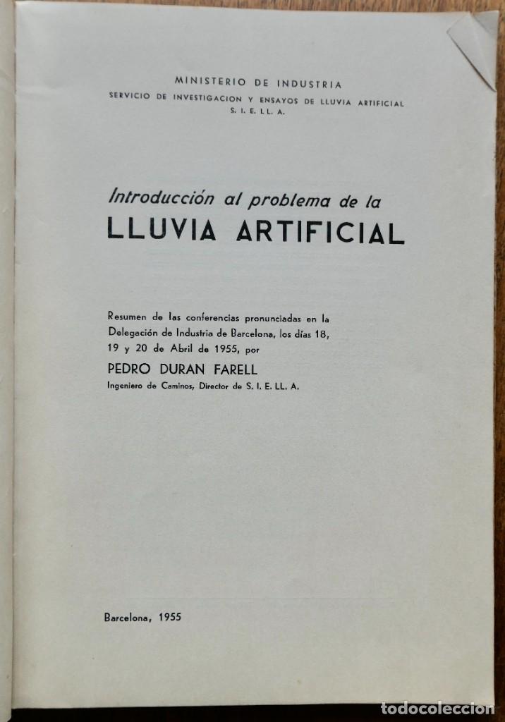 Libros de segunda mano: LLUVIA ARTIFICIAL- PEDRO DURAN LARELL- 1955 - Foto 1