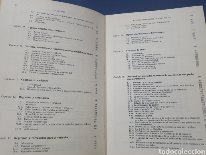 Libros de segunda mano de ciencias: METODOS ESTAD&Iacute;STICOS SIXTO RIOS EDICIONES EL CASTILLO - Foto 4