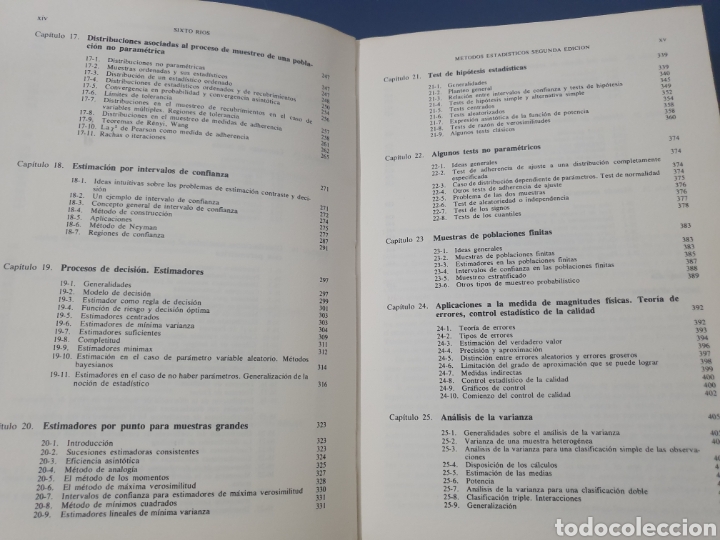 Libros de segunda mano de ciencias: METODOS ESTAD&Iacute;STICOS SIXTO RIOS EDICIONES EL CASTILLO - Foto 5