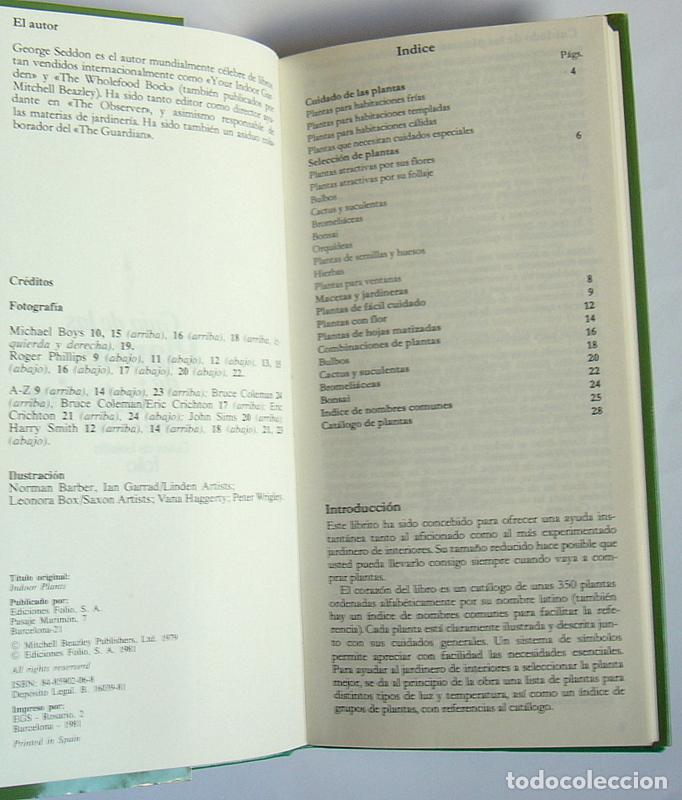 Libros de segunda mano: GUIA DE LAS PLANTAS DE INTERIOR - GEORGE SEDDON - EDICIONES FOLIO. 1981 - Foto 2