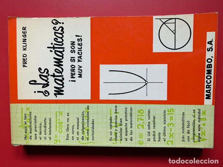 Libros de segunda mano de ciencias: &iquest;Las matem&aacute;ticas? &iexcl;Pero si son mjy f&aacute;ciles! - KLINGER Fred - Foto 1