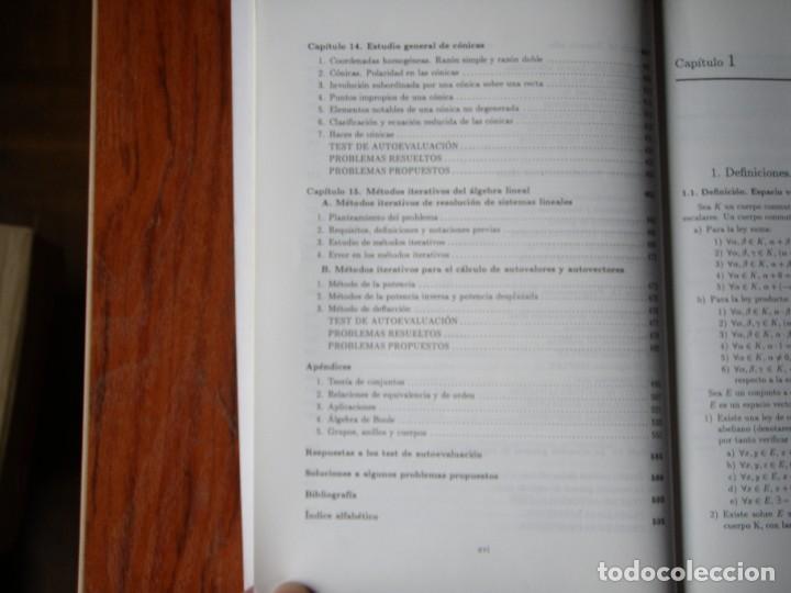 Libros de segunda mano de ciencias: LIBRO PROBLEMAS DE ALGEBRA CON ESQUEMAS TEORICOS A DE LA VILA - Foto 6