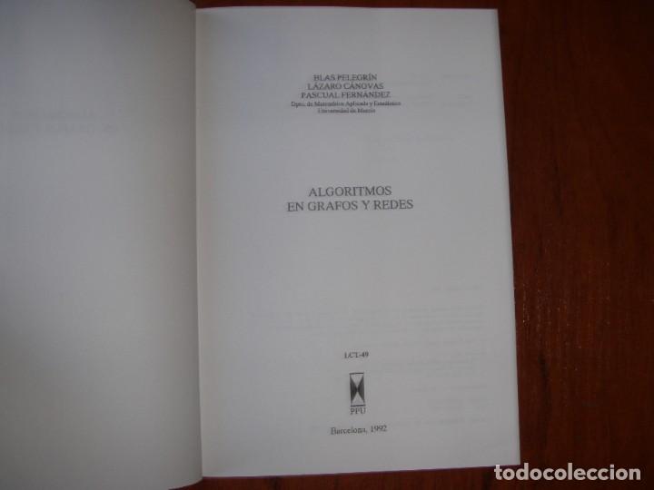 Libros de segunda mano de ciencias: Libro matem&aacute;ticas ALGORITMOS EN GRAFOS Y REDES EDITORIAL PPU - Foto 2