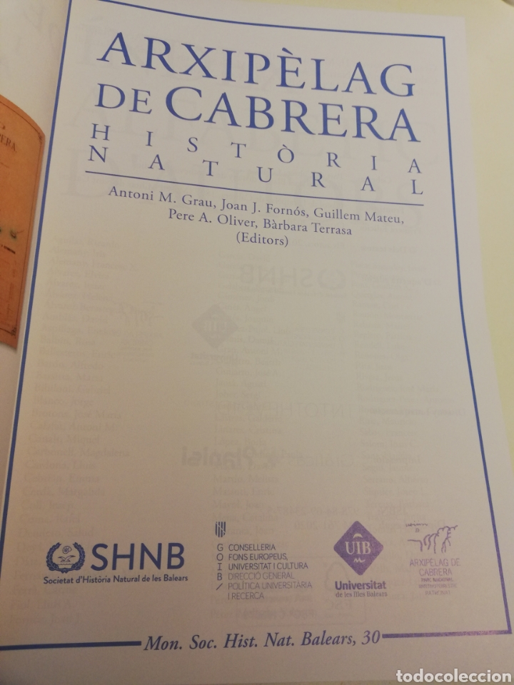 Libros de segunda mano: ARXIP&Egrave;LAG DE CABRERA: HIST&Ograve;RIA NATURAL (SHNB) - Foto 2