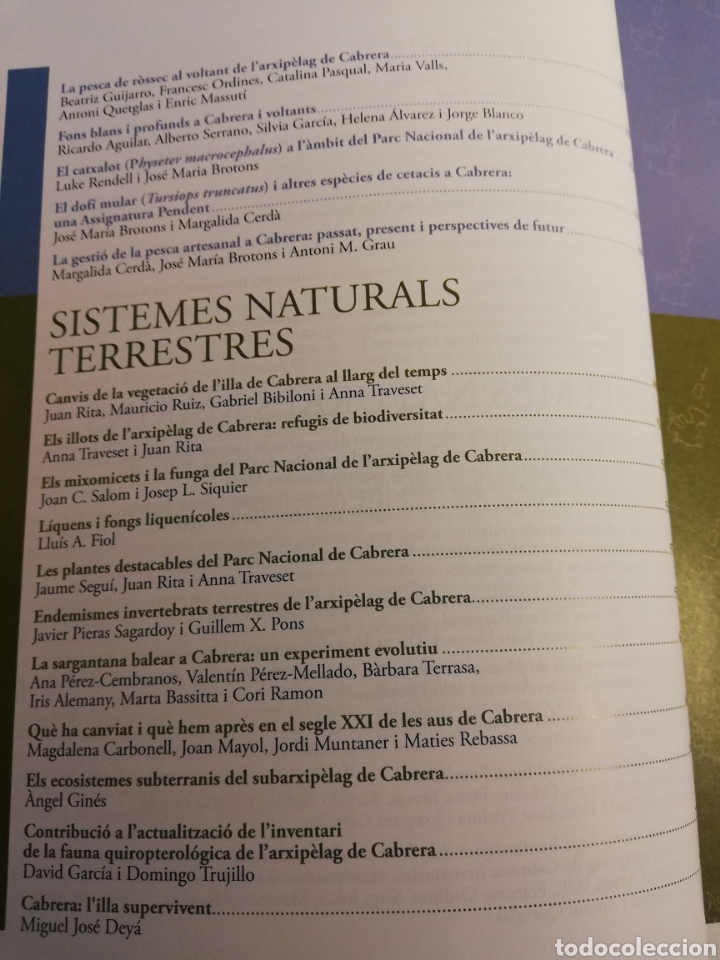 Libros de segunda mano: ARXIP&Egrave;LAG DE CABRERA: HIST&Ograve;RIA NATURAL (SHNB) - Foto 4