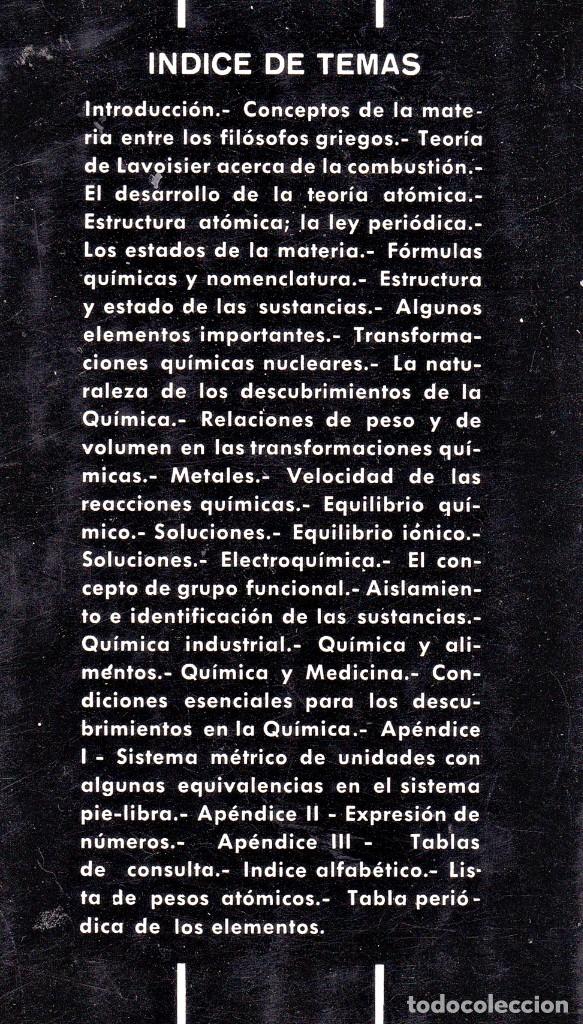 Libros de segunda mano de ciencias: Introducci&oacute;n a la Qu&iacute;mica Charels compton - Foto 2