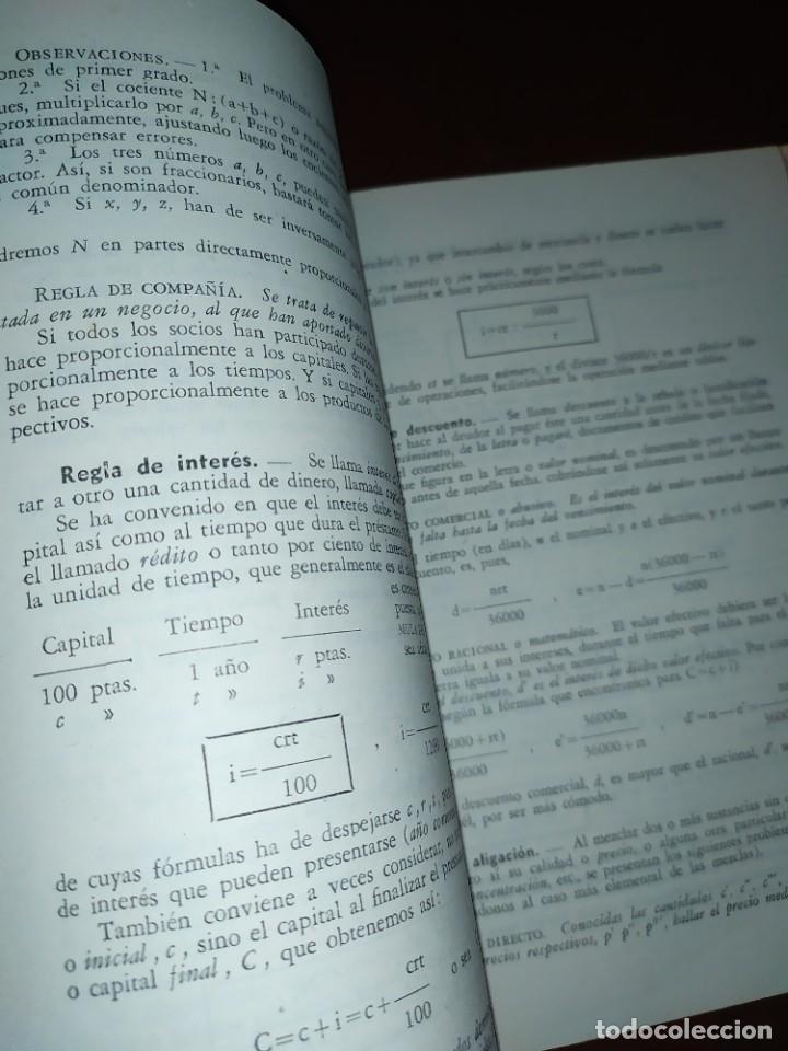 Libros de segunda mano de ciencias: MATEM&Aacute;TICAS ELEMENTALES S&Eacute;PTIMO CURSO ALFONSO GIRONZA 1948 - Foto 19