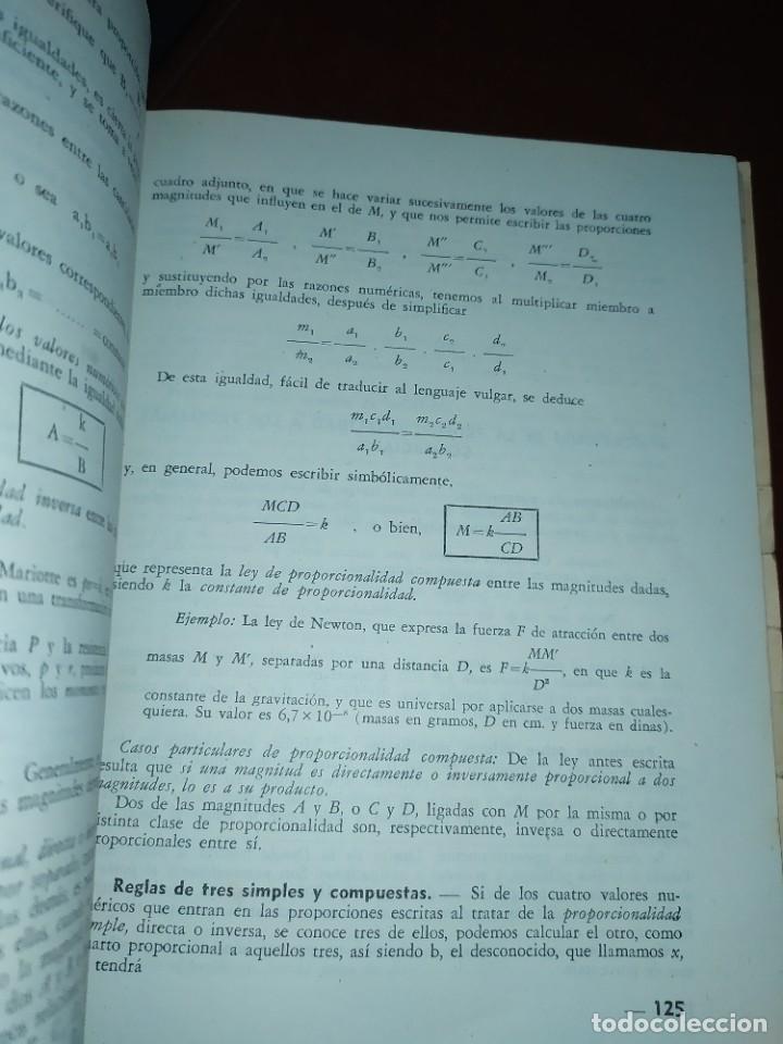 Libros de segunda mano de ciencias: MATEM&Aacute;TICAS ELEMENTALES S&Eacute;PTIMO CURSO ALFONSO GIRONZA 1948 - Foto 23
