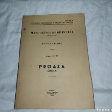 Libros de segunda mano: MAPA GEOLOGICO DE ESPAÑA EXPLICACION DE LA HOJA Nº 52.PROAZA(ASTURIAS).MADRID 1956