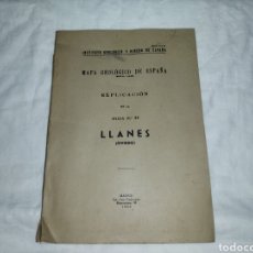 Libros de segunda mano: MAPA GEOLOGICO DE ESPAÑA EXPLICACION DE LA HOJA Nº 32.LLANES(OVIEDO).MADRID 1950. Lote 303298803