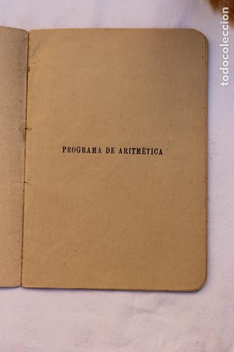 Libros de segunda mano de ciencias: PROGRAMA DE ARITMETICA, MADRID 1919 - Foto 2