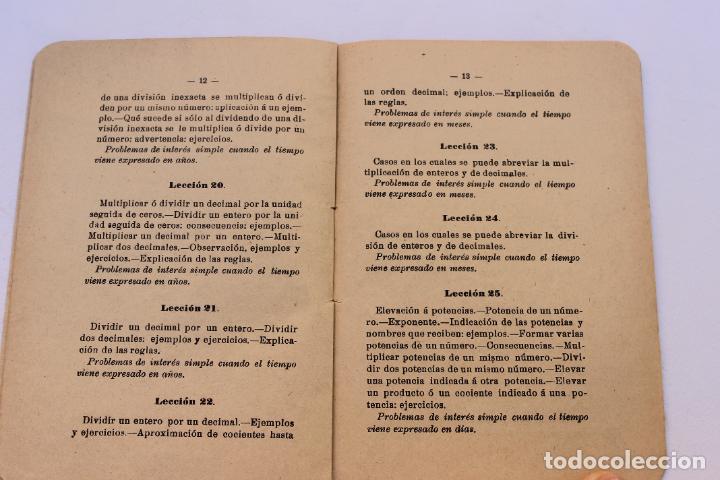 Libros de segunda mano de ciencias: PROGRAMA DE ARITMETICA, MADRID 1919 - Foto 5