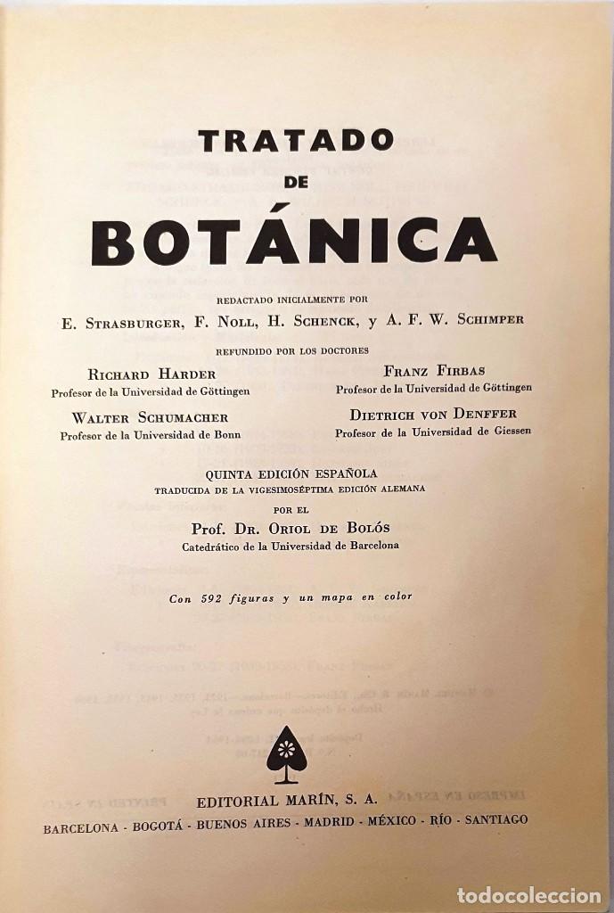 Libros de segunda mano: TRATADO DE BOTANICA. STRASBURGER. MARIN 1971. 5&ordf; EDICION. - Foto 4