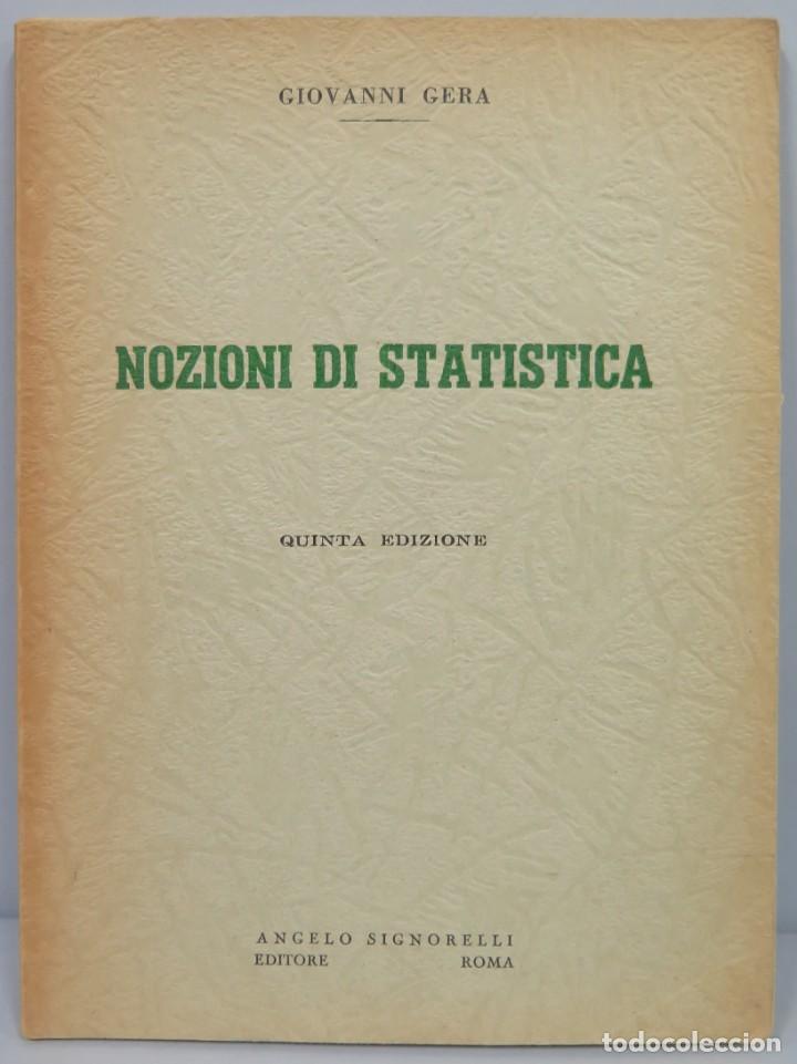 Libros de segunda mano de ciencias: Nozioni di Statistica. GERA - Foto 1