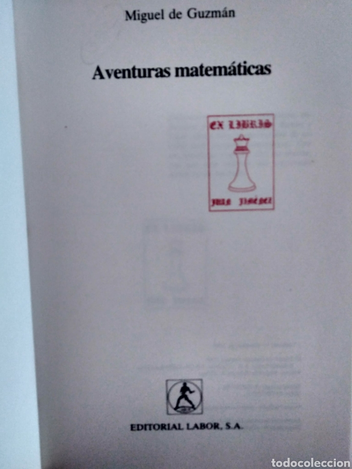 Libros de segunda mano de ciencias: AVENTURAS MATEMATICAS / MIGUEL de GUZMAN - Foto 2
