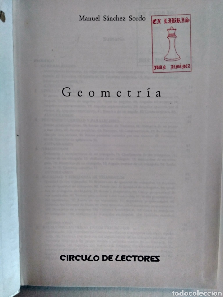 Libros de segunda mano de ciencias: Geometr&iacute;a sin esfuerzo / Manuel S&Aacute;NCHEZ SORDO - Foto 4