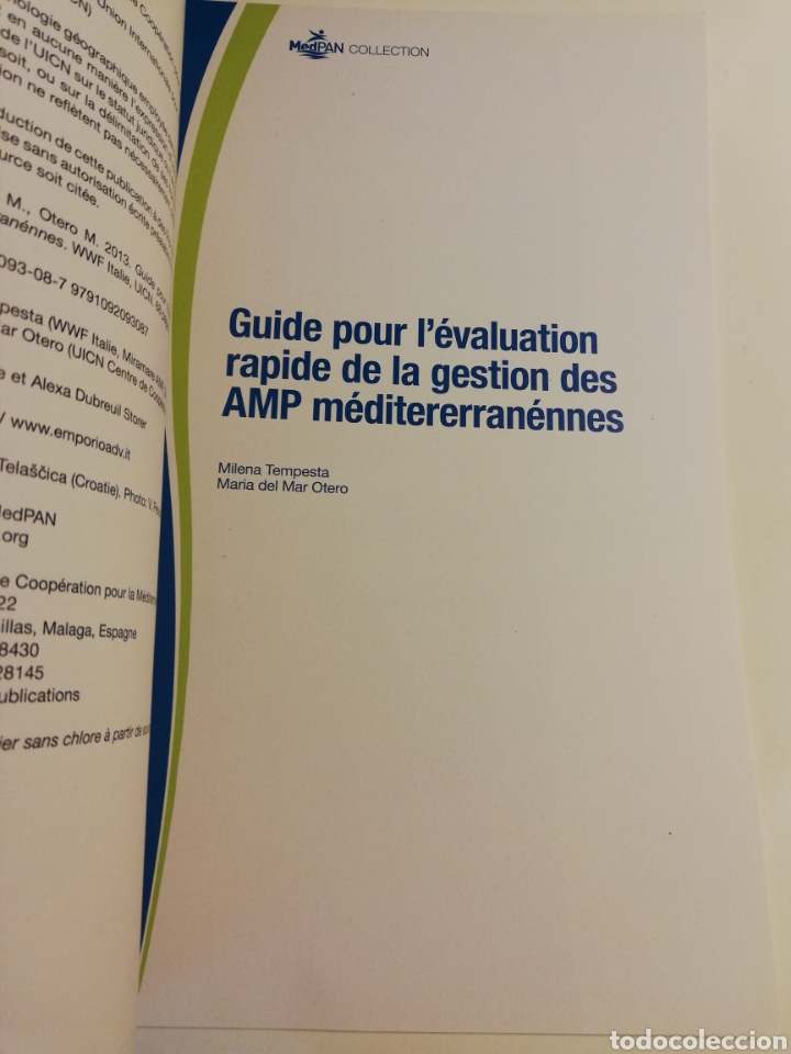 Libros de segunda mano: GUIDE POUR L&Eacute;VALUATION RAPIDE DE LA GESTION DES AMP M&Eacute;DITERRAN&Eacute;ENNES - Foto 2
