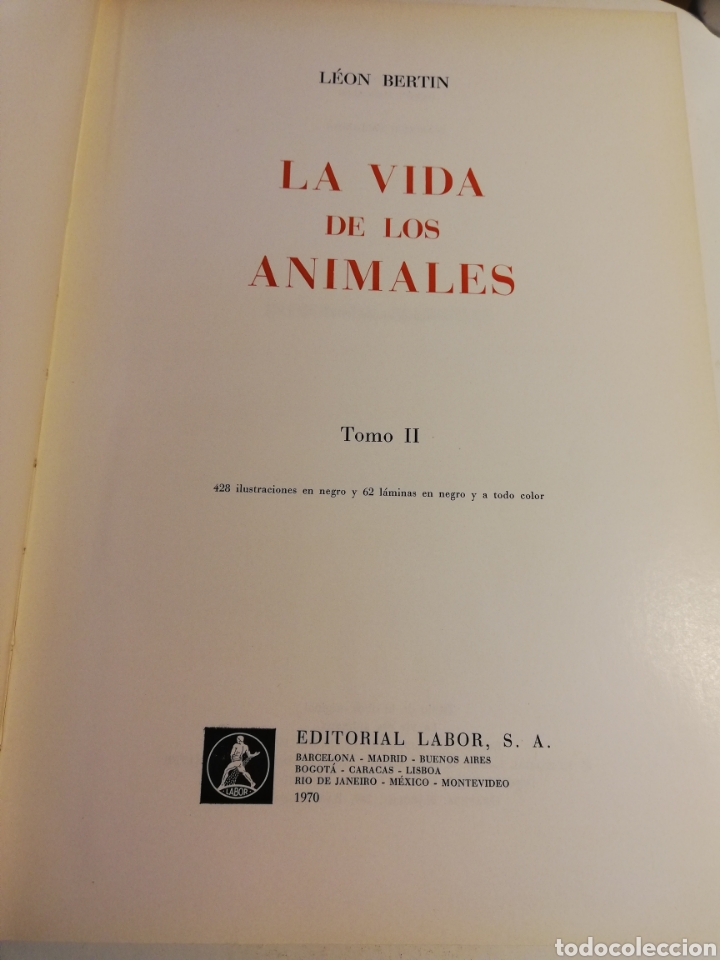 Libros de segunda mano: LA VIDA DE LOS ANIMALES. TOMO II (LEON BERTIN) - Foto 2