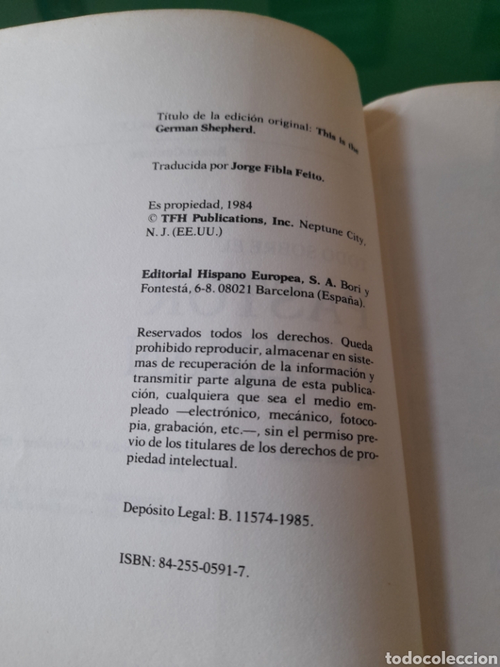 Libros de segunda mano: Todo sobre el pastor alem&aacute;n - Foto 2