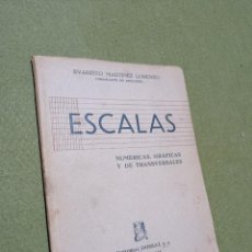 Libros de segunda mano de Ciencias: ESCALAS NUMÉRICAS, GRÁFICAS Y TRANSVERSALES, EVARISTO MARTÍNEZ LORENZO, DOSSAT, 1943. Lote 309916558