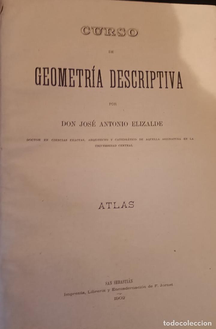 Libros de segunda mano de ciencias: GEOMETRIA DESCRIPTIVA 2 TOMOS TEXTO Y LAMINAS JOSE A ELIZALDE - Foto 4