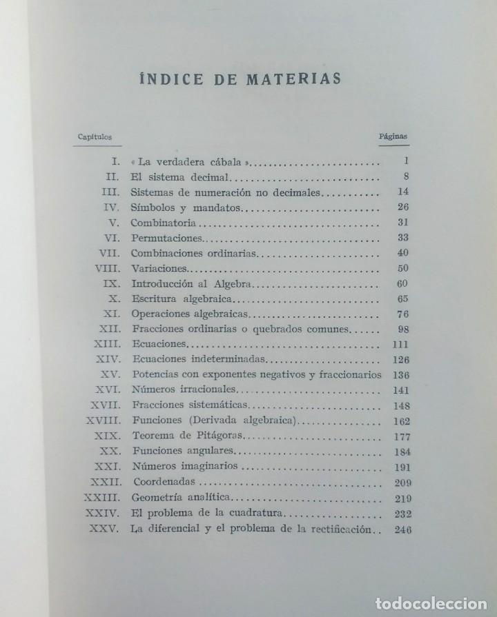 Libros de segunda mano de ciencias: DE LA TABLA DE MULTIPLICAR A LA INTEGRAL - EGMONT COLERUS - 1&ordf; EDICION. - Foto 4