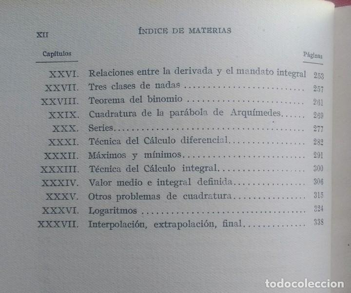 Libros de segunda mano de ciencias: DE LA TABLA DE MULTIPLICAR A LA INTEGRAL - EGMONT COLERUS - 1&ordf; EDICION. - Foto 5