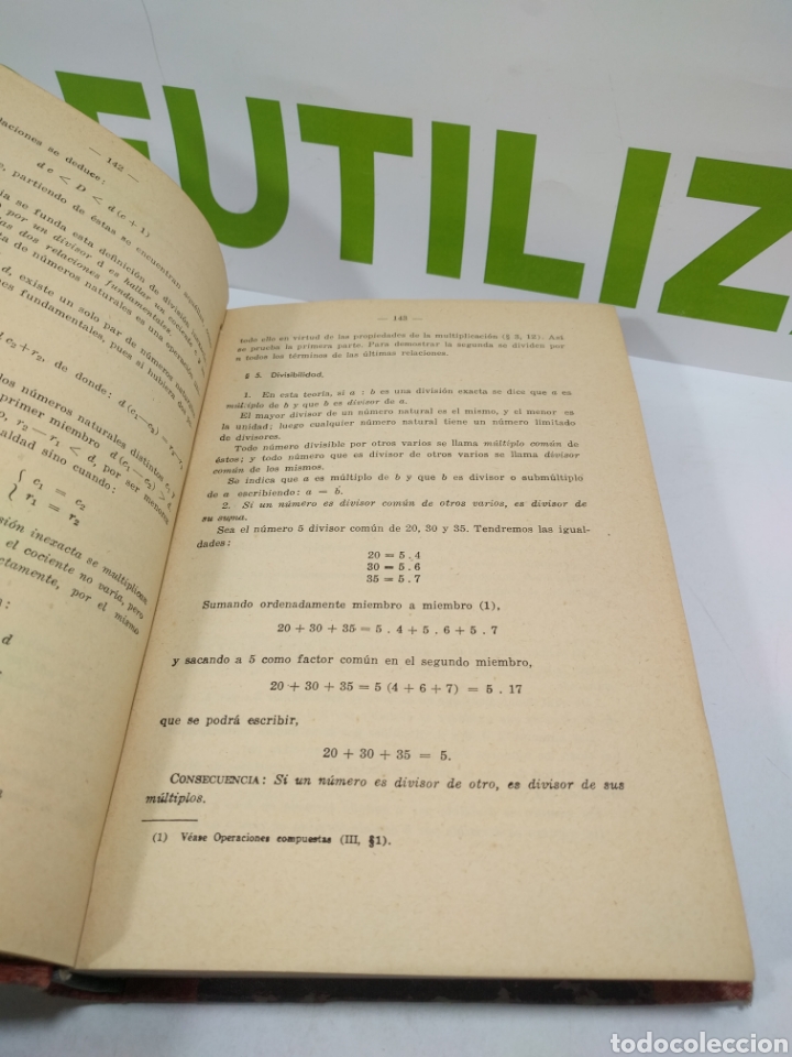 Libros de segunda mano de ciencias: Matem&aacute;ticas. Cap&iacute;tulo 1 n&uacute;meros racionales. - Foto 2