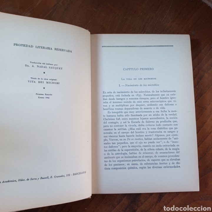 Libros de segunda mano: LA VIDA DE LOS MICROBIOS 1945 ULRICO DE AICHELBURG - Foto 3