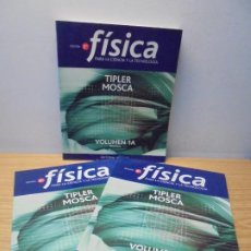 Libros de segunda mano de Ciencias: FISICA PARA LA CIENCIA Y LA TECNOLOGIA. TIPLER MOSCA. VOLUMEN 1A-B-C. REVERTE. 2005