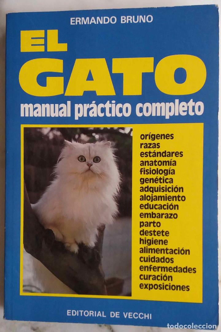 Libros de segunda mano: EL GATO, MANUAL PR&Aacute;CTICO COMPLETO. ERMANDO BRUNO. LIBRO EDITORIAL DE VECCHI - Foto 1