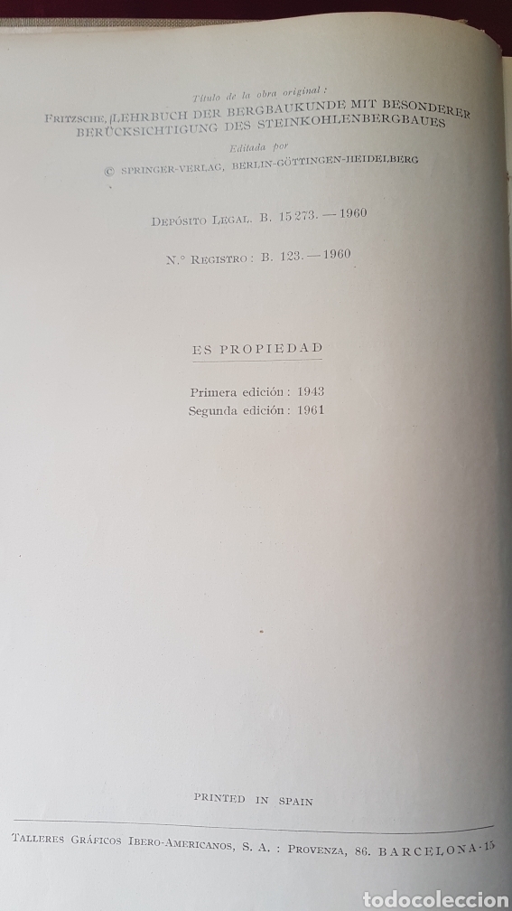 Libros de segunda mano: Libro tratado laboreo de minas 1961 - Foto 3