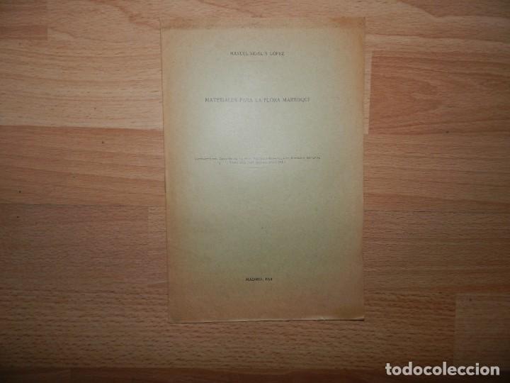 Libros de segunda mano: VIDAL Y L&Oacute;PEZ, Manuel. Materiales para la flora marroqu&iacute; [ separata ] - Foto 1