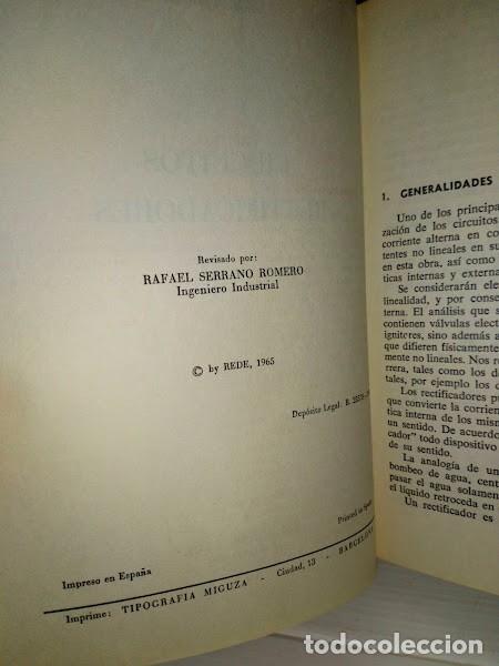 Libros de segunda mano de ciencias: Circuitos rectificadores Jaime Perell&oacute; - Ediciones Rede 1965 - Foto 7