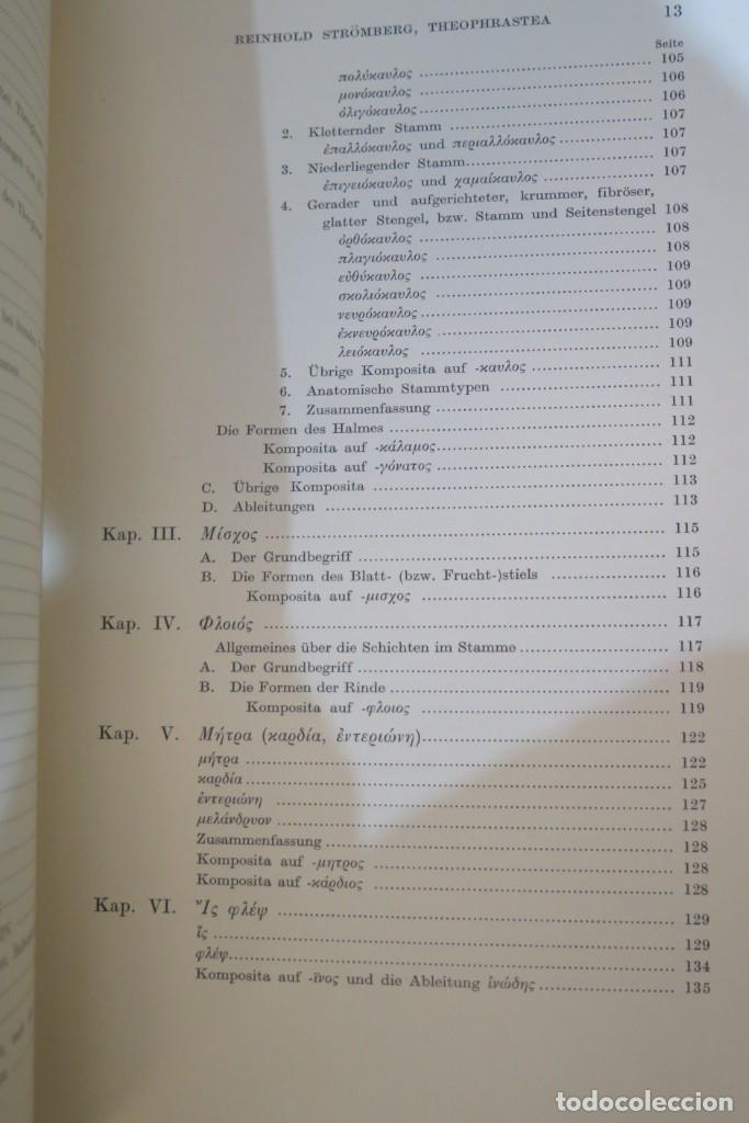 Libros de segunda mano: 1937.- Theophrastea. Studien zur Botanischen Begriffsbildung (Studies on Botanical Definitions) - Foto 6